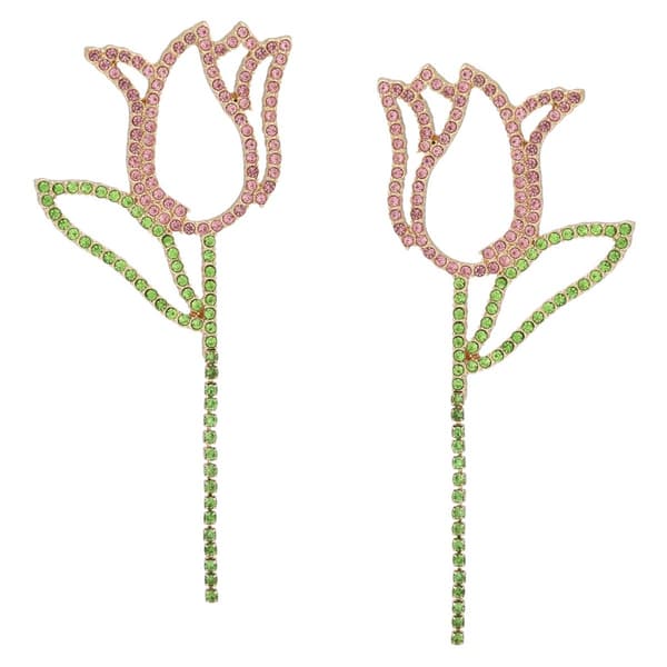 Betsey Johnson Spring Chick Tulip Statement Earrings