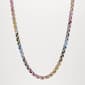 Rhodium Plated Sterling Silver Rainbow 18in. Chain Necklace - image 1