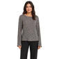 Womens Zac & Rachel Long Sleeve Melange Rib Knit Sweater - image 1