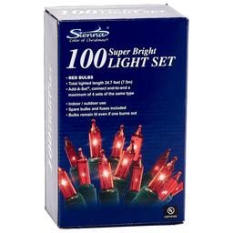 Sienna Super Bright Red 100 Light Set