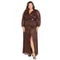 Plus Size R&M Richards Long Sleeve Crinkle Wrap Evening Dress - image 1
