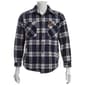 Mens Mountain Ridge Plaid Fleece CPO Jacket - Navy/Black - image 1