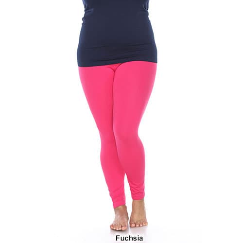 Plus Size White Mark Super Stretch Solid Leggings