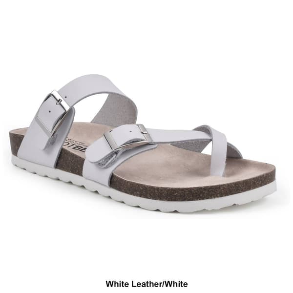 Womens White Mountain Gracie Slide Footbed Sandals