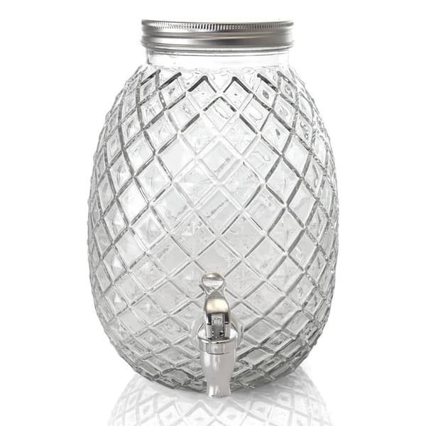 Gibson Home Pineapple 1.2 Gallon Dispenser w/ Stainless Steel Lid - image 