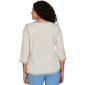Womens Alfred Dunner Tuscany Sunflower Embroidered Blouse - image 2