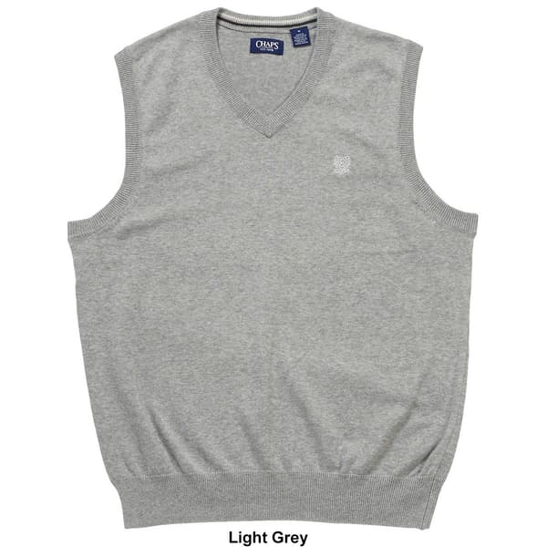Mens Chaps Solid V-Neck Sweater Vest