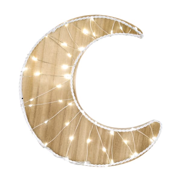 Little Love by NoJo LED Wood Moon Wall Décor