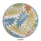 Nourison Aloha Leaf Print Round Rug - image 11
