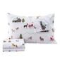 Freshfolds Cotton Pups With Hats Holiday 4pc. Flannel Sheet Set - image 1