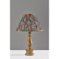 Adesso Faye Table Lamp with Soft Pleated Floral Fabric Shade - image 2