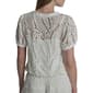Womens DKNY Sport Short Elastic Sleeve Crochet Leaf Blouse - image 2