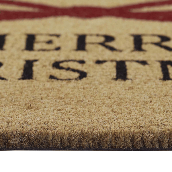 VCNY Home Merry Christmas Bow Outdoor Coir Doormat