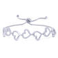Accents Diamond Accent Open Hearts Link Adjustable Bracelet - image 1