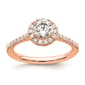 Pure Fire 14kt. Rose Gold Promise Lab Grown Diamond Halo Ring - image 1