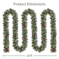 Puleo International 20ft LED Adorned Snowy Silverton Pine Garland - image 6