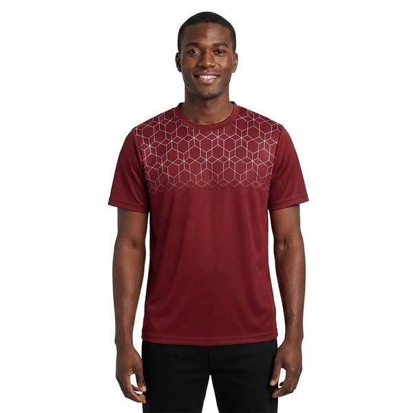 Mens Cougar(R) Sport Solid Geometric Chest Short Sleeve Tee - image 
