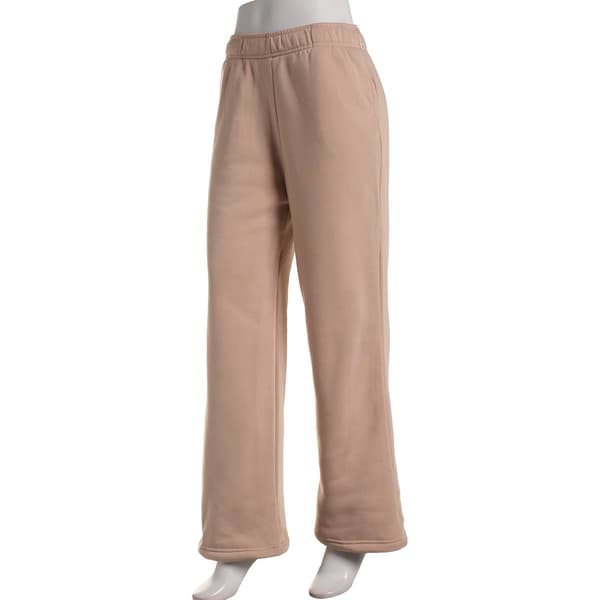 Juniors No Comment Leaf Camo Sherpa Lined Wide Leg Sweatpants - image 