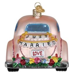 Old World Christmas Just Married Magic Glass Ornament