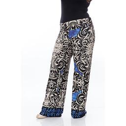 Plus Size White Mark Printed Palazzo Pants