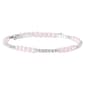 Athra Fine Silver Plated Simulated Pink Pearl & Crystal Bracelet - image 1