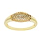 Marsala Gold Over Brass CZ Pave Dome Ring - image 1