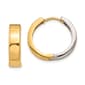 Gold Classics(tm) 14kt. Gold Two-Toned Hinged Hoop Earrings - image 1