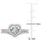 Gemstone Classics&#8482; 10kt. White Gold Aquamarine Heart Bridal Set - image 3