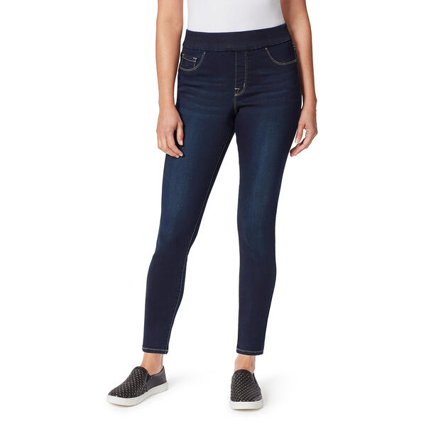 Womens Gloria Vanderbilt Amanda Mid Rise Pull On Jeans - image 