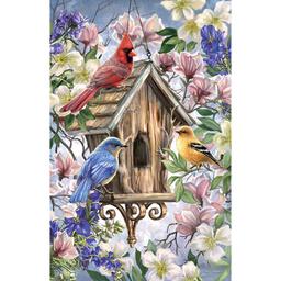 Evergreen Spring Awakens Burlap House Flag