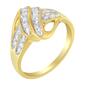 Loveblooms&#8482; Yellow Gold 1/4ctw. Diamond Bypass Ring - image 2
