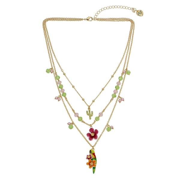Betsey Johnson Parrot Layered Necklace - image 