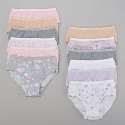 Girls Hanes(R) 12pk. Tagless(R) Neutral Cotton Briefs Underwear