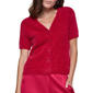 Womens DKNY Jeans Short Sleeve Brushed V-Neck Cardigan - image 1
