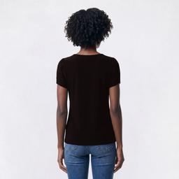 Petite Anne Klein Short Tulip Sleeve Solid Blouse
