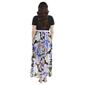 Womens Ellen Weaver Short Sleeve Floral Chiffon Maxi Dress - image 2