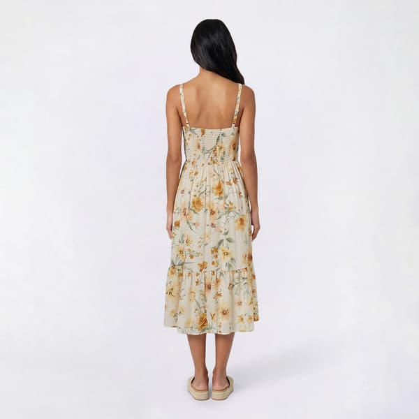Juniors A.Byer Floral Wide Stripe Midi Dress