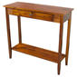 Casual Contemporary Living Acacia Console Table w/ Bottom Shelf - image 1