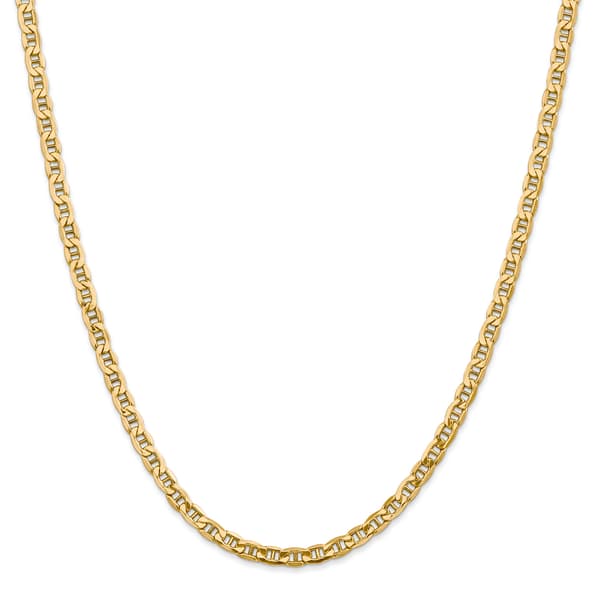 Gold Classics™ 4mm. Semi-Solid Anchor Chain Bracelet