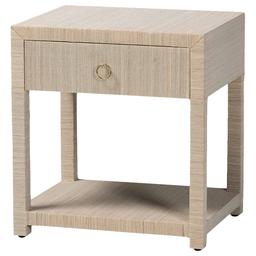bali & pari Nata Bohemian Woven Natural Grasscloth Nightstand