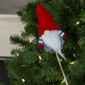 Northlight Grey & Red Santa Gnome with Hat Christmas Pick - image 2