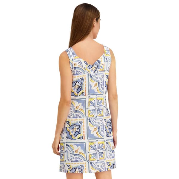 Womens Stella Parker Sleeveless UPF Square Neck Shift Dress