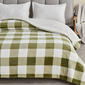 FreshFolds Kinsley Reversible Velvet Checkered & Sherpa Blanket - image 2