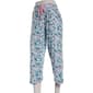 Womens René Rofé® Floral Capri Pajama Pants - Teal - image 2