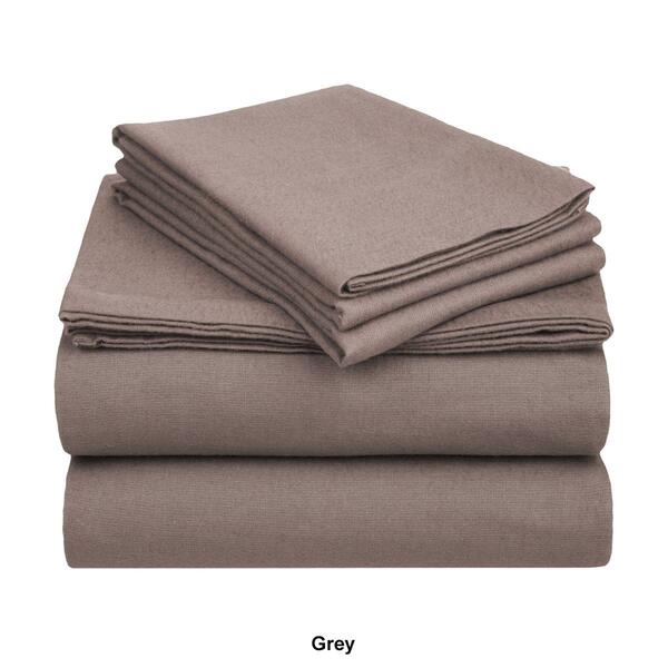 Superior Solid Cotton Flannel Deep Pocket Sheet Set