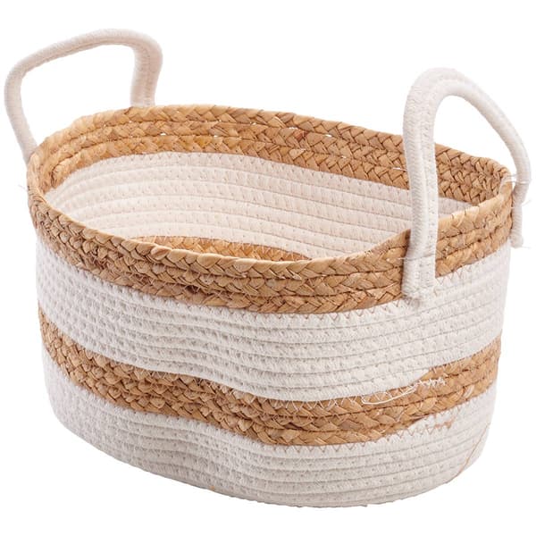 Heritage Small Block Rope Hyacinth Shelf Tote - image 