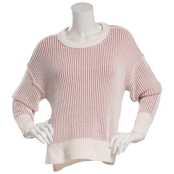 Juniors No Comment Matte Chenille Plaited Rib Pullover Sweater - image 