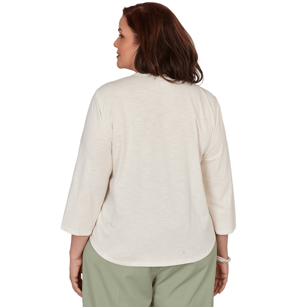 Plus Size Alfred Dunner Indigo Girls Floral Sequin Blouse