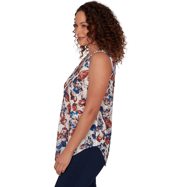 Womens Emaline Summer In The City Sleeveless Floral Blouse