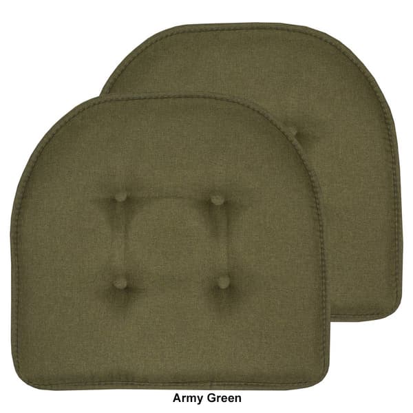 Sweet Home Collection Solid U-Shaped Memory Foam Chair Cushions